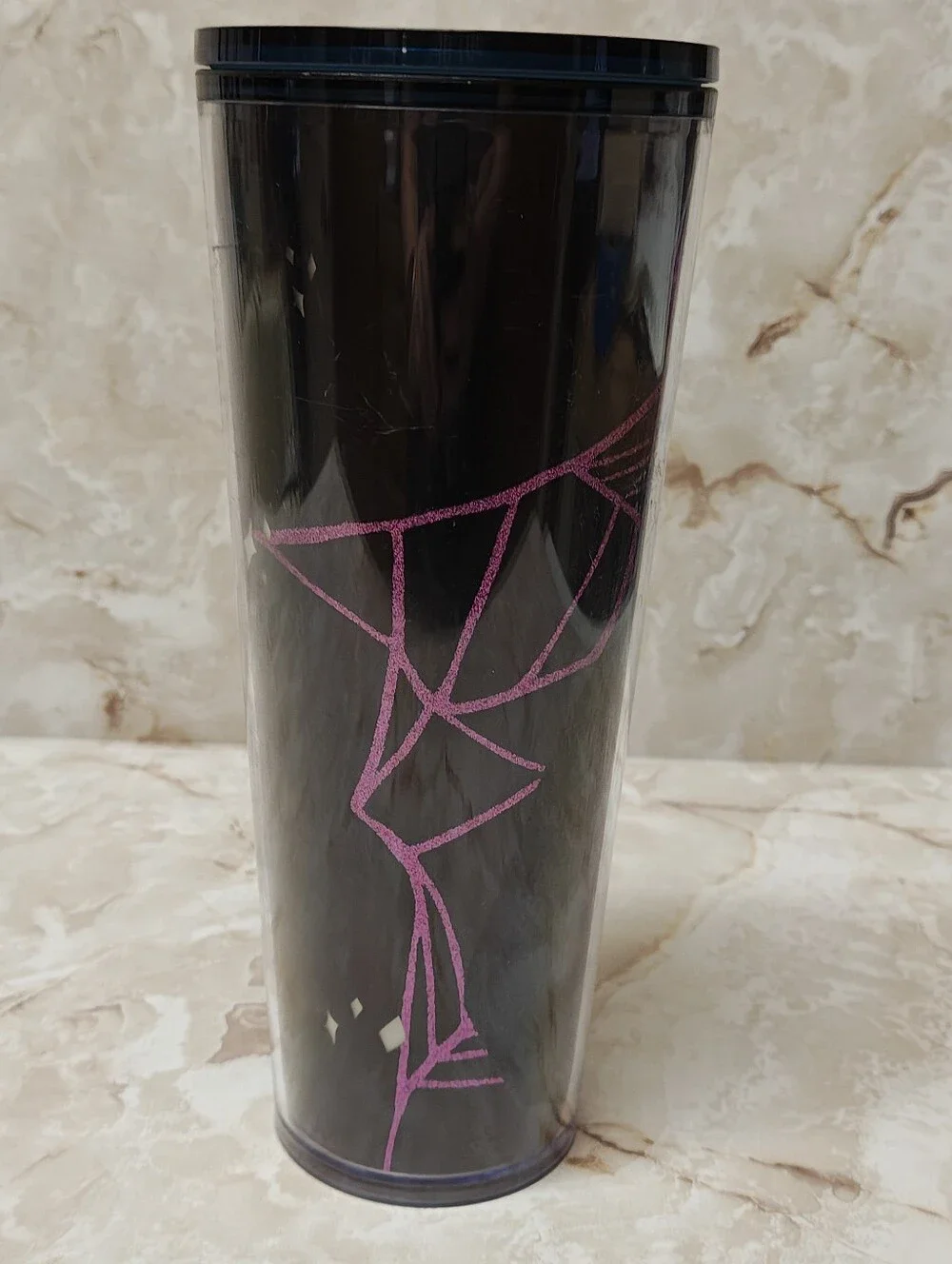 Starbucks 2021 Halloween Glow in the Dark Black Cat tumbler Cold Cup Venti 24oz